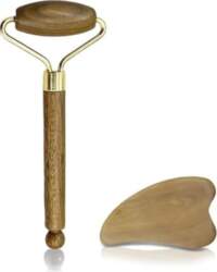 Gua Sha Gesichtsmassagegerät und Roller aus