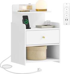 HEXCELEN Bedside Table with 1 Drawer