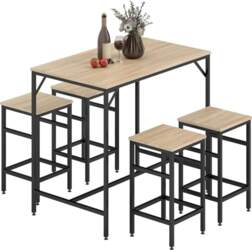 HOMCOM 5-Piece Bar Table Set, Bar