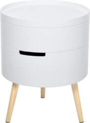 HOMCOM Bedside Table Round Sofa Table
