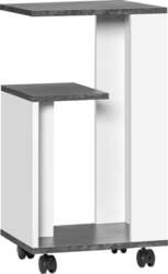 HOMCOM Bedside Table with Wheels Side