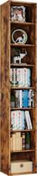 IRONCK Brown Bookcase, Cube Shelf with