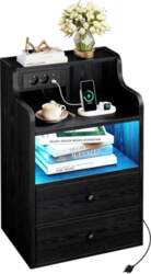 IRONCK LED Bedside Table with Socket