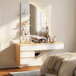 JUMMICO Wall Dressing Table with LED