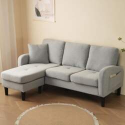 L-Shaped Corner Sofa with Chaise Longue