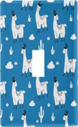 Lama Cacti Pattern Cartoon Single Rocker