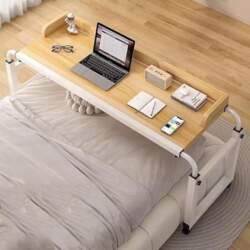 Laptop Table with Wheels, Adjustable Overbed