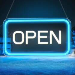 LightingWill Open Neon Sign, Open Sign