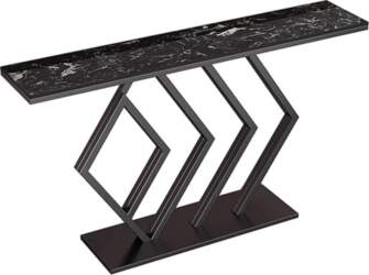 Lightweight Luxury Black Slate Console Table