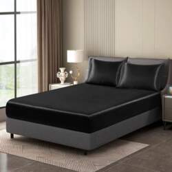 Luowei Satin Fitted Sheet Box Spring