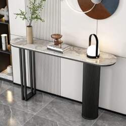 Marble Console Table, Modern Sofa and