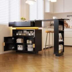 Merax Extendable Bar Table with Storage