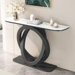 Modern Black Console Sofa Table, Modern