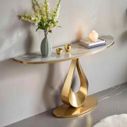 Modern Console Accent Table with Light