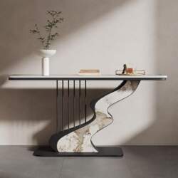 Modern Narrow Console Table with Sintered