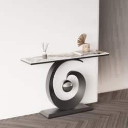 Modern Rock Panel Console Sofa Table
