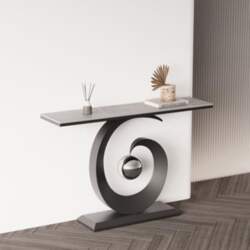 Modern Rock Panel Console Sofa Table