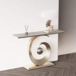 Modern Rock Panel Console Sofa Table