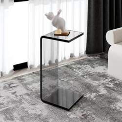 Modern Side Table, Sofa Table, Transparent