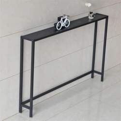 Modern Slim Black Sofa Table Console