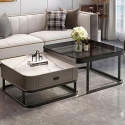 Modern Square Coffee Table Set of