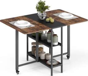 Mondeer Mobile Folding Dining Table, Folding