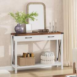 Narrow Console Table with 2 Drawers