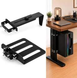 PC Bracket Under-Desk Adjustable No Drilling