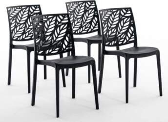 Polypropylene Fibreglass Stackable Chairs Indoor Kitchen