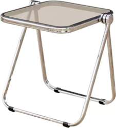 Portable Folding Side Table, Lightweight Semi-folded