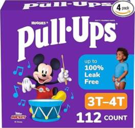 Pull-Ups 4 Pack Boys 3T-4T Potty
