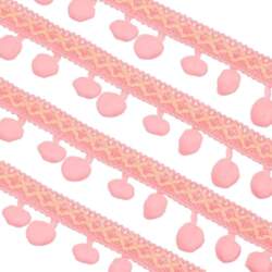 QUARKZMAN Bestickte Pompons Borte 10 Meter