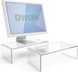 QWORK® 2 Pcs Acrylic Monitor Stands