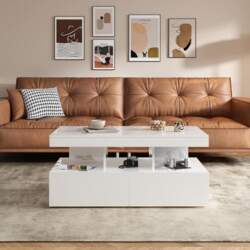 Rectangular Coffee Table, White, Coffee Table