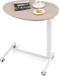 RELAX4LIFE Side Table, Height Adjustable, Coffee