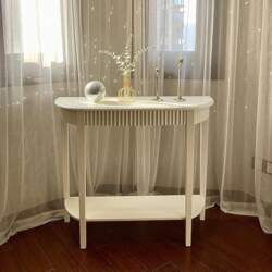 Ribbed Crescent Moon Console Table, 95