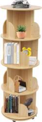 Rotating Bookcase, 4 Levels, 16 Compartments