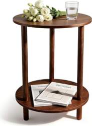 Round Bamboo Side Table 40cm Diameter