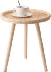 Round Rattan Coffee Table, Boho Circle