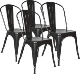 Set of 4 Stackable Dining Chairs