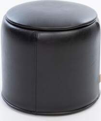 SIX Round Upholstered Stool with Storage