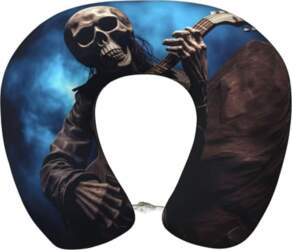 Skull Rock Roll Skeleton Bone Print