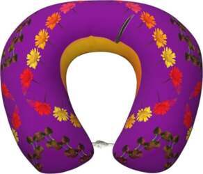 Smiley Orange Memory Foam ceļojuma spilvens