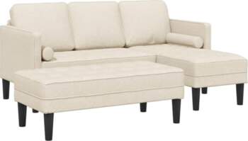 Sofa-Set, modular, 2-teilig, Leinen, Polyester |