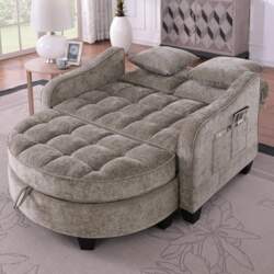 Sofa with Sleep Function, Chaise Longue
