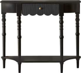 Solid Wood Console Table, Black Console