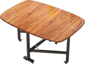 Space-saving Folding Wooden Dining Table with