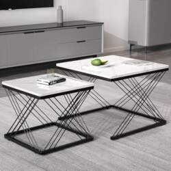 Stylish 2-Piece Coffee Table Set, Square
