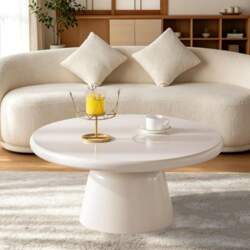 Stylish Round Coffee Table with Sturdy