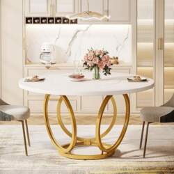 Tribesigns Round Dining Table for 4